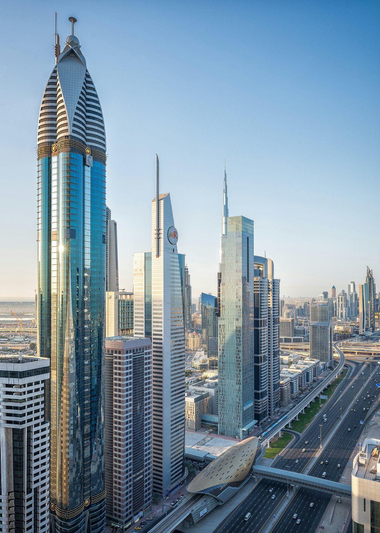 Dubai skyline with the Burj Khalifa